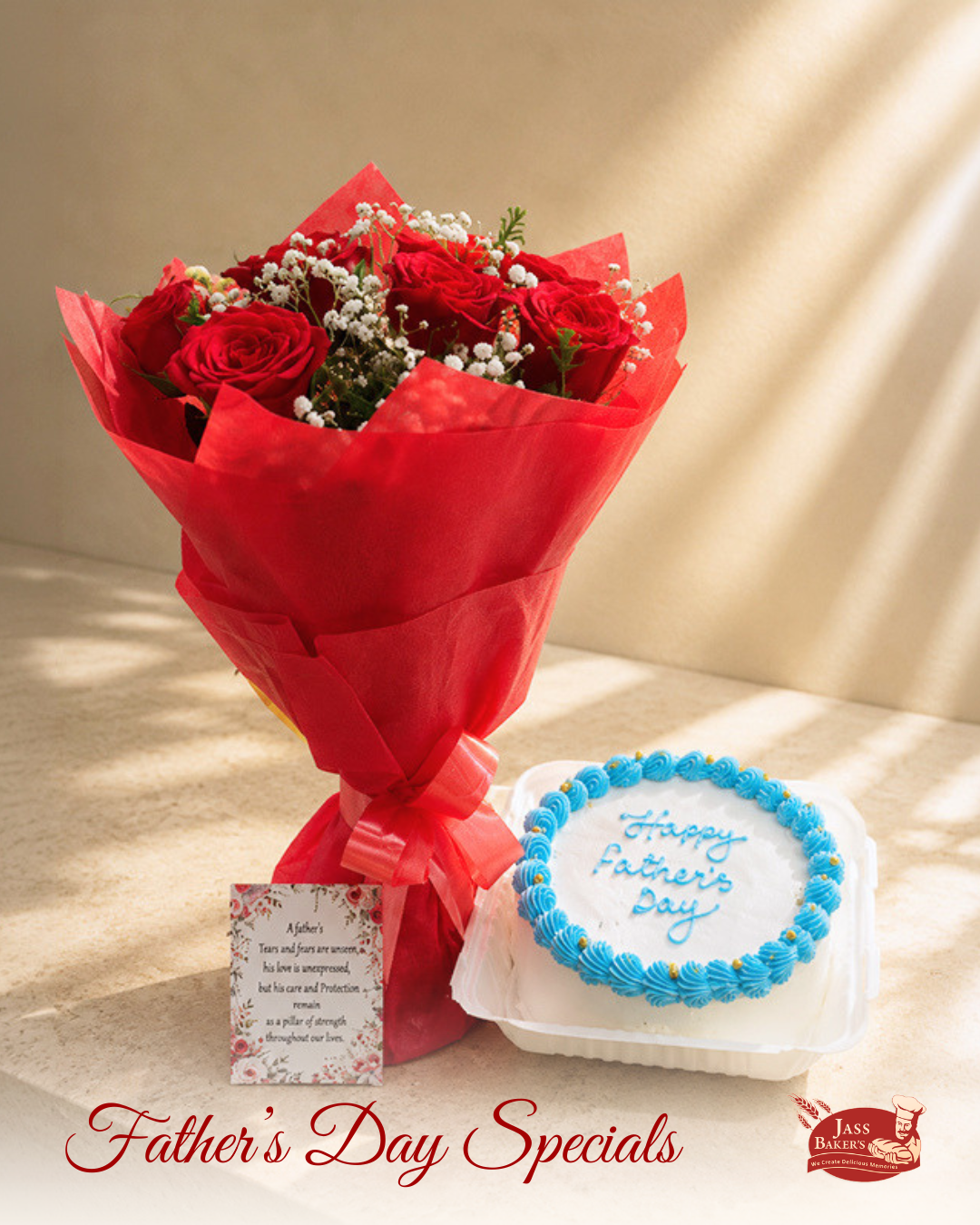 Father’s Day Cake & Bouquet Combo