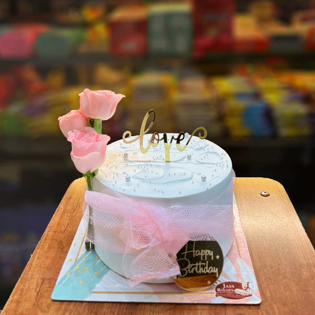 Pink Rose Love Cake