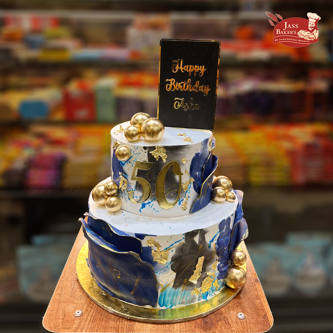 Two Tier Abstract Cake