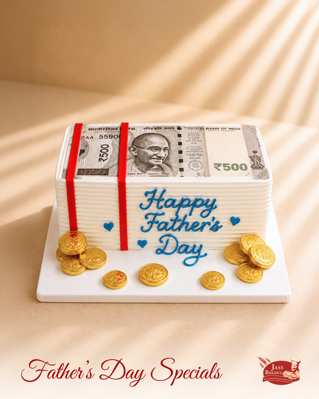 Cash Stack Father's Day Cake