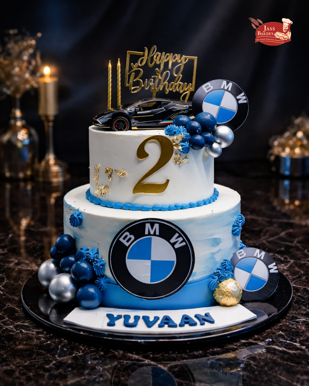 Luxury BMW Theme Birthday Cake
