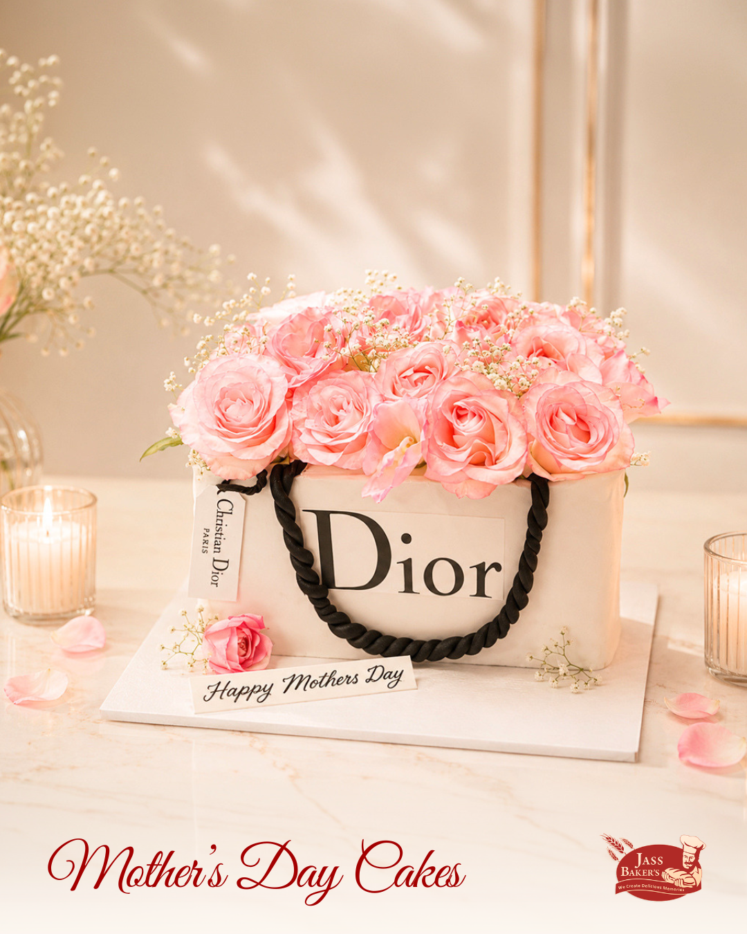 Luxury Floral Handbag Cake