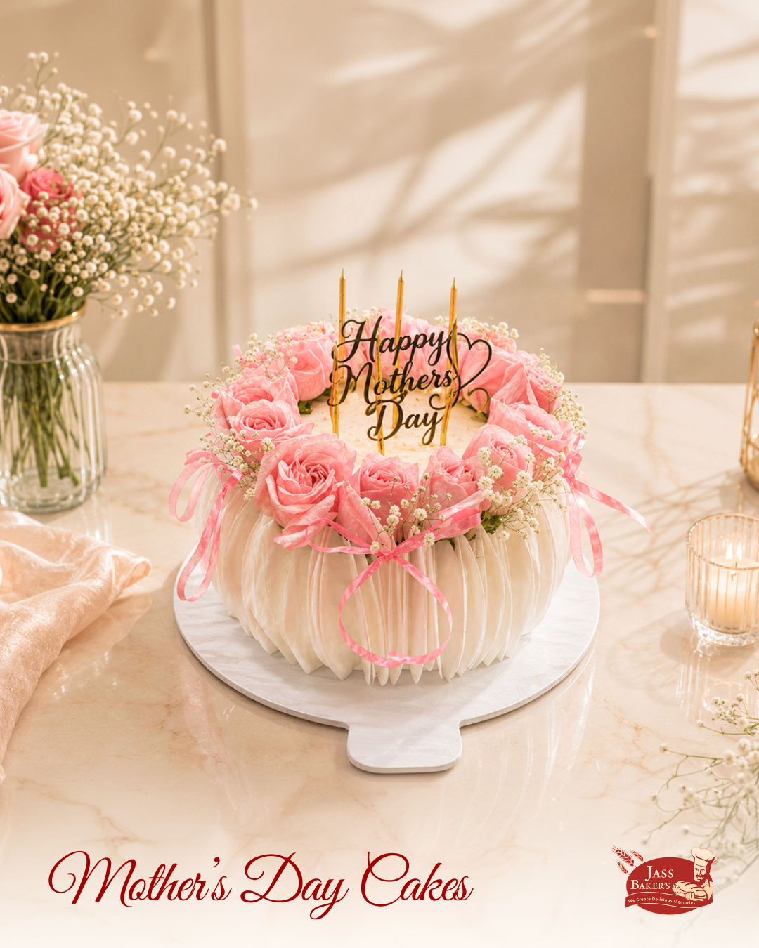 Blush Rose Mother's Day Cake