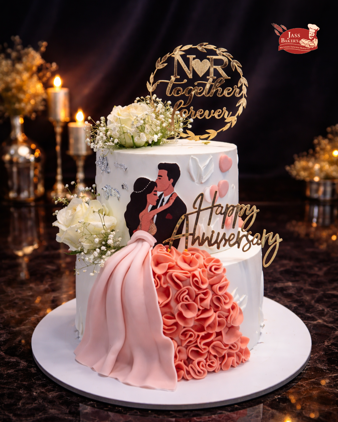 Romantic Anniversary Designer Cake
