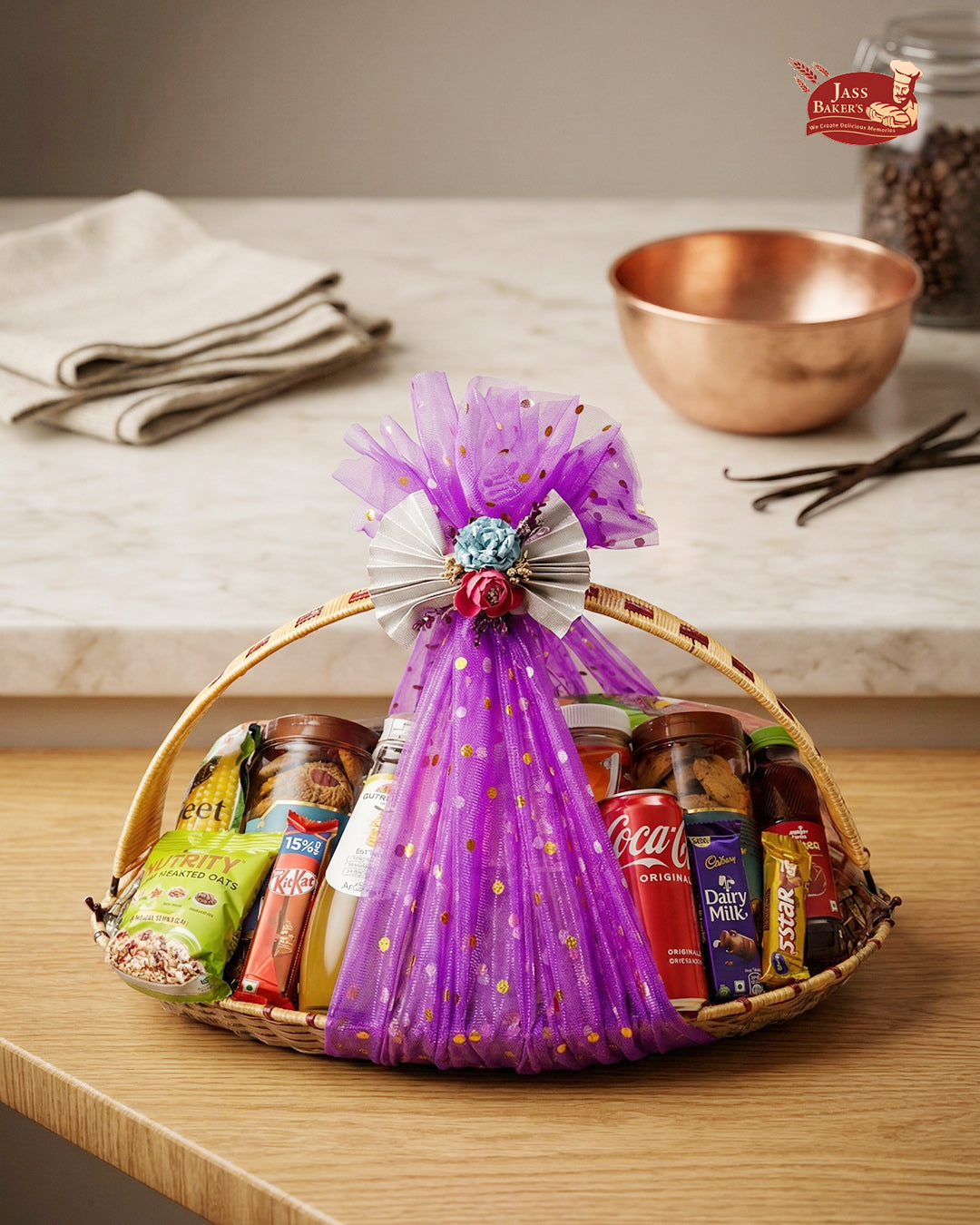 Festive Purple Delight Basket