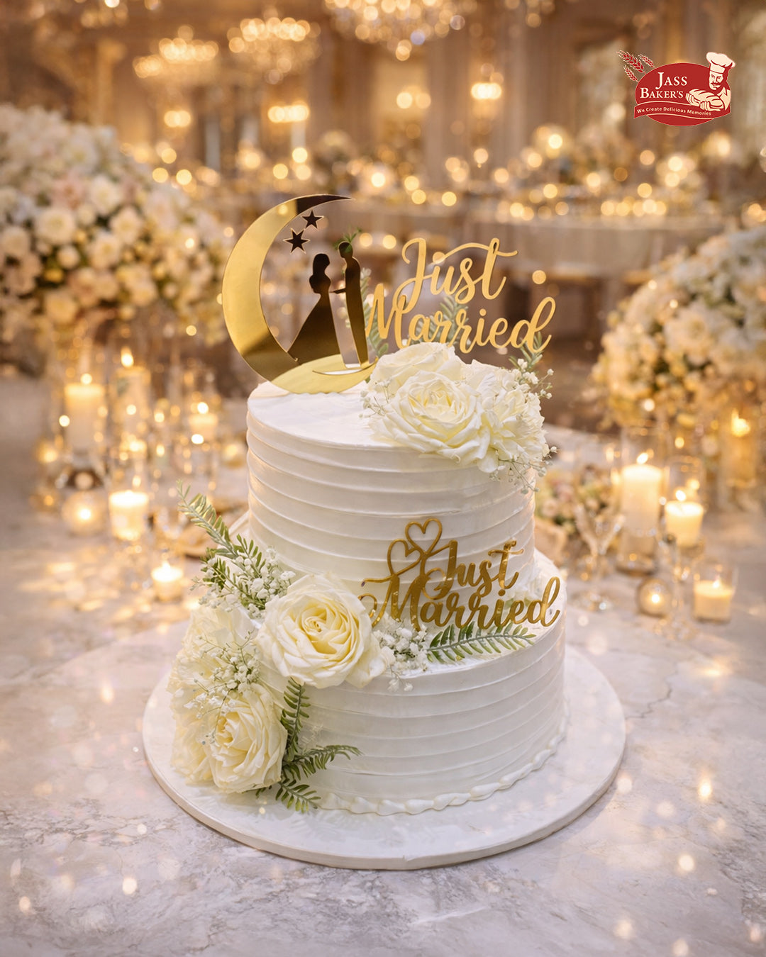 Just Married Wedding Cake