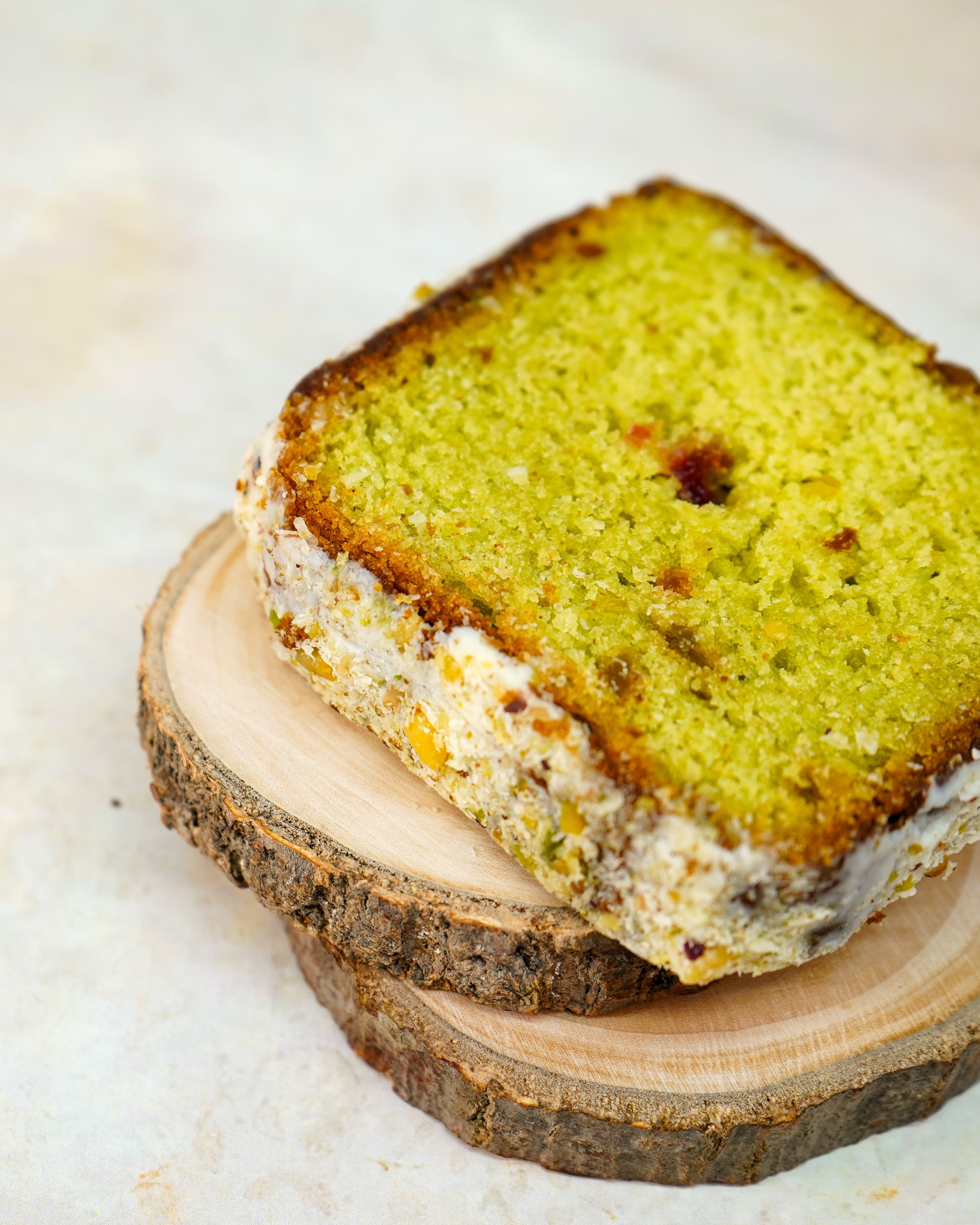 Pistachio Cake Slice