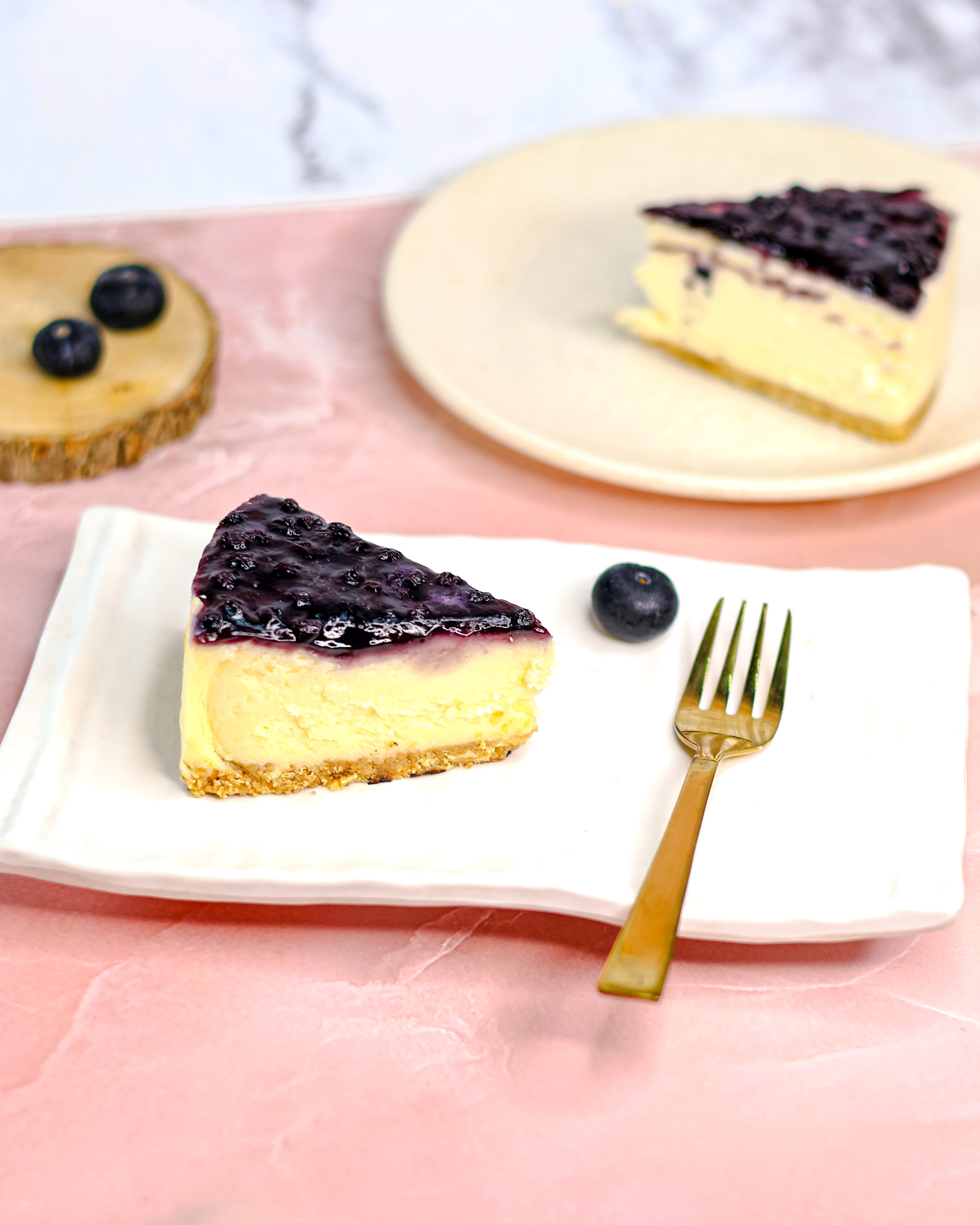 Blueberry Cheesecake Slice