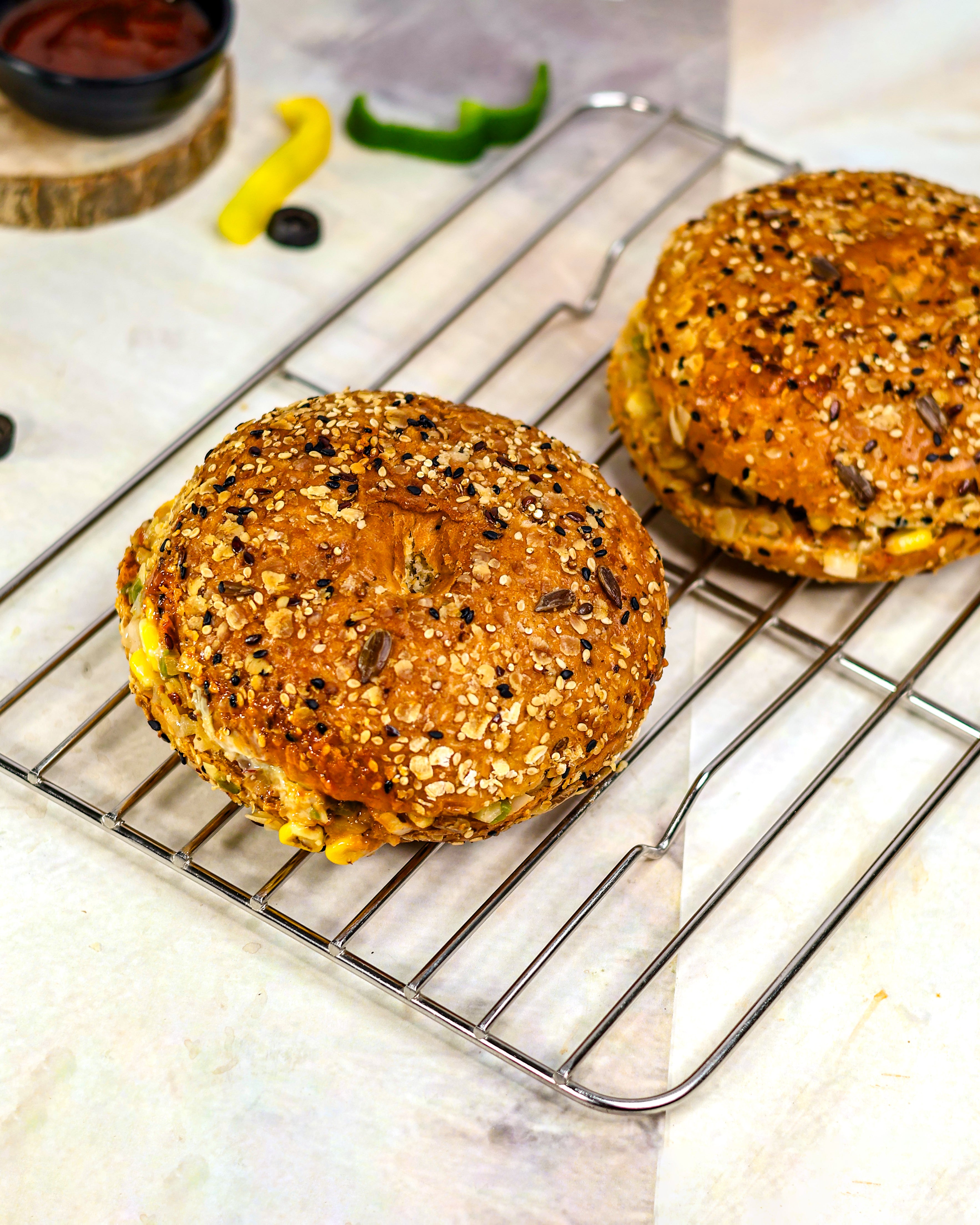 Grilled Stuffed Bagel