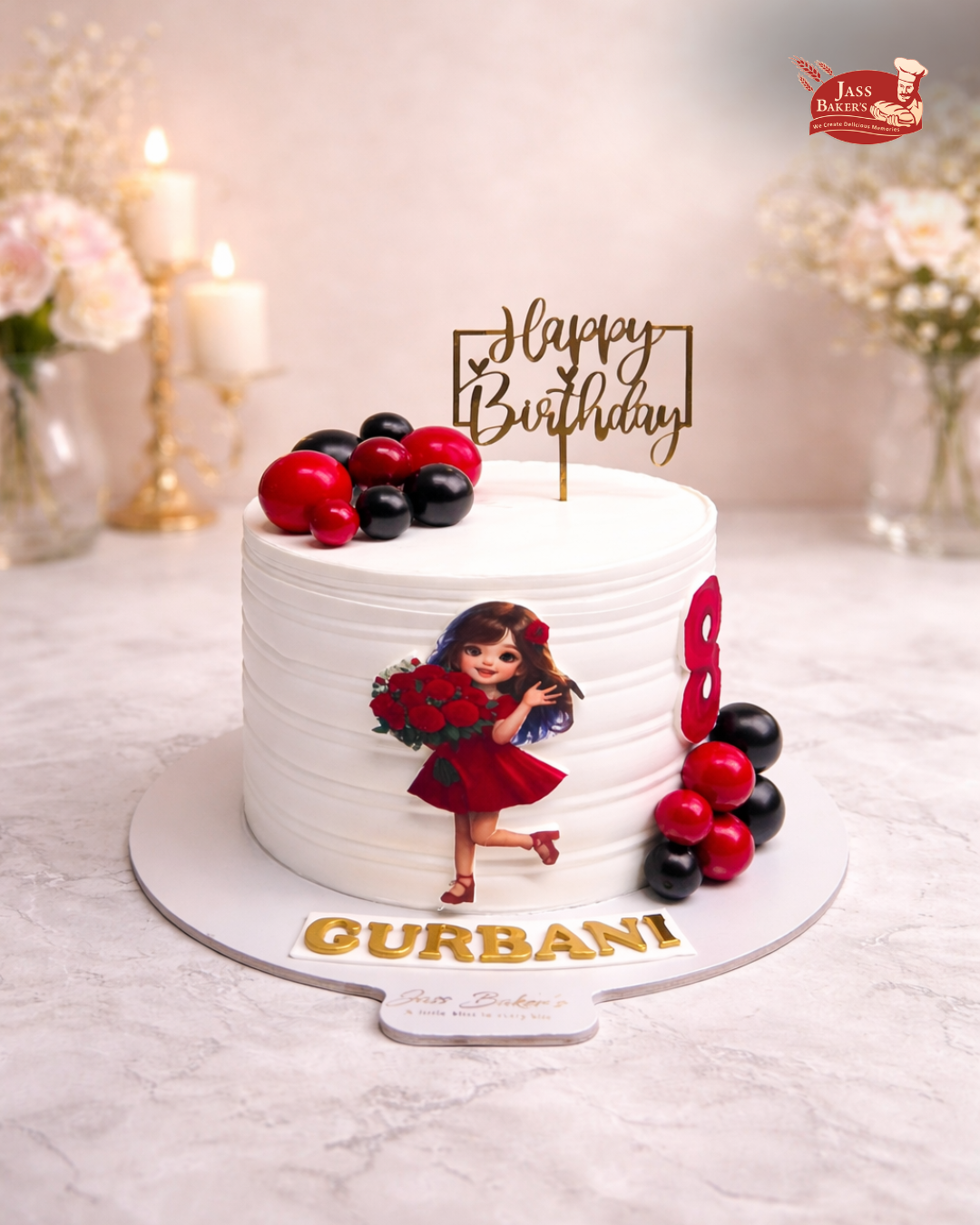 Cute Girl Birthday Theme Cake