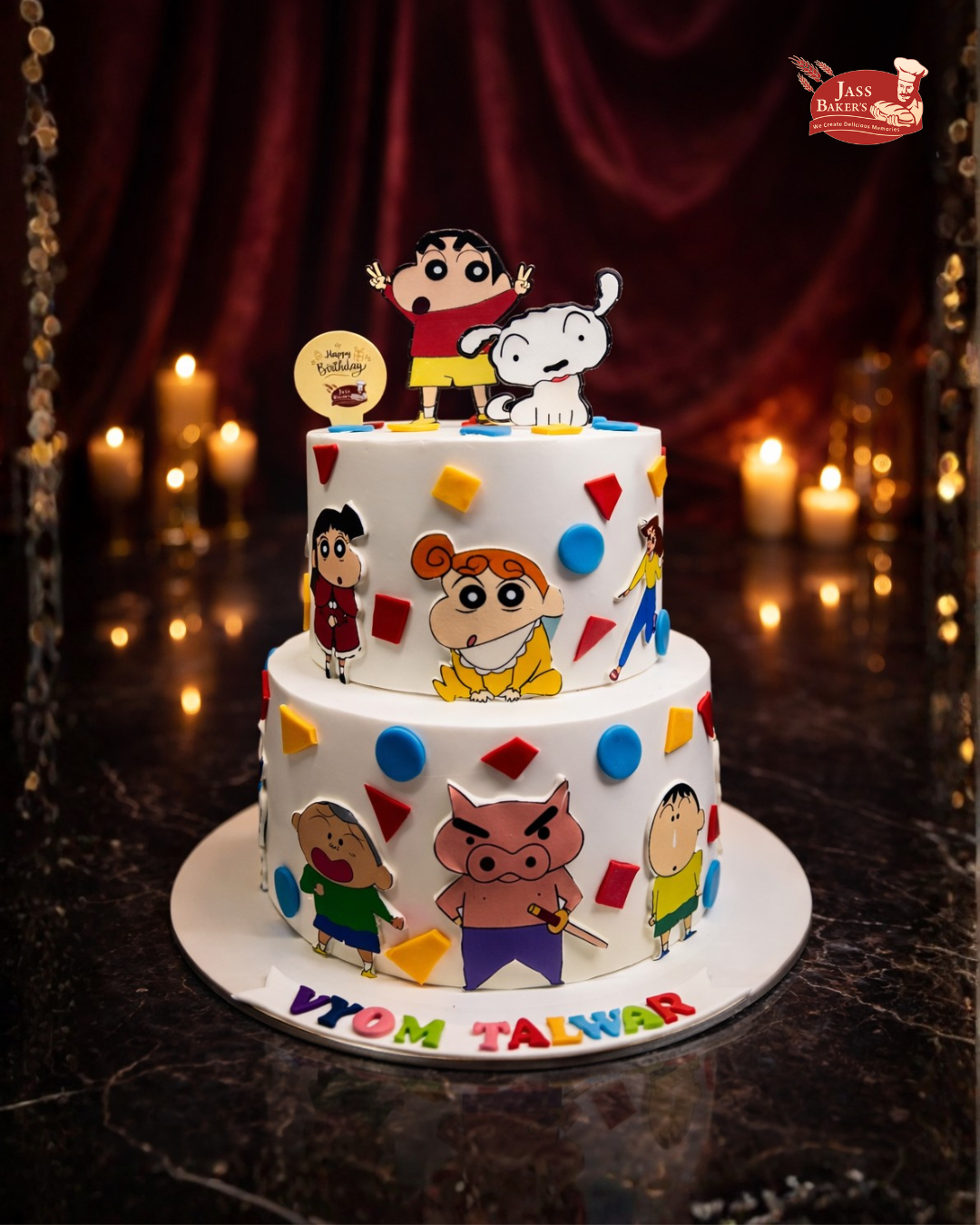 Shinchan Theme Birthday Cake