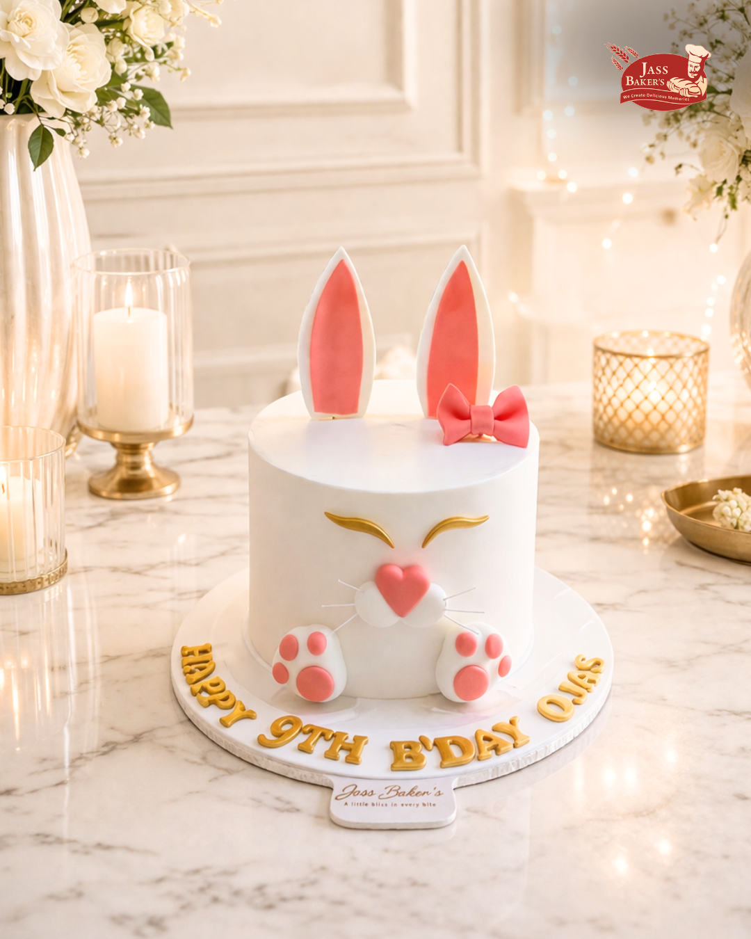 Cute Bunny Birthday Cake
