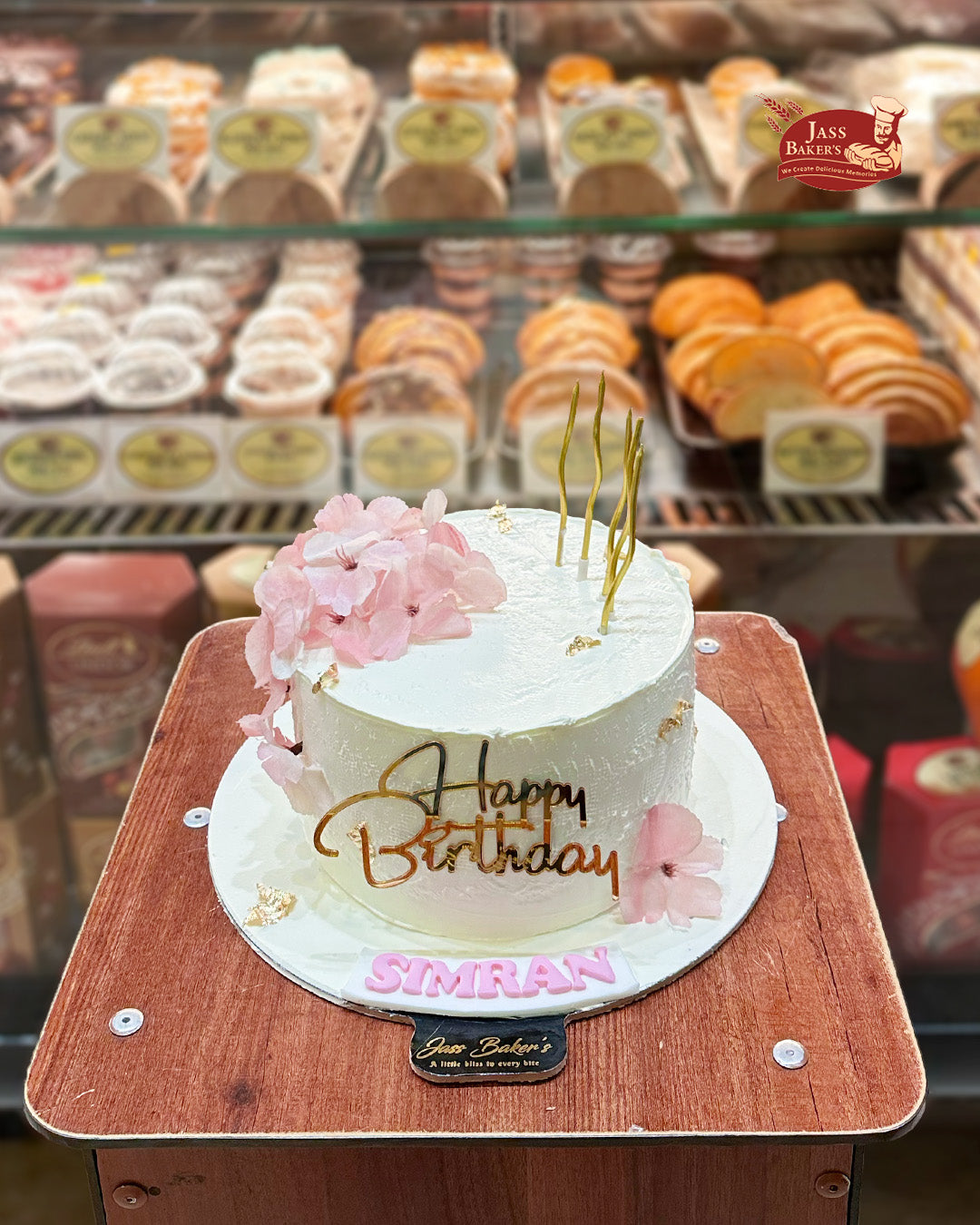 Blush Bloom Birthday Cake