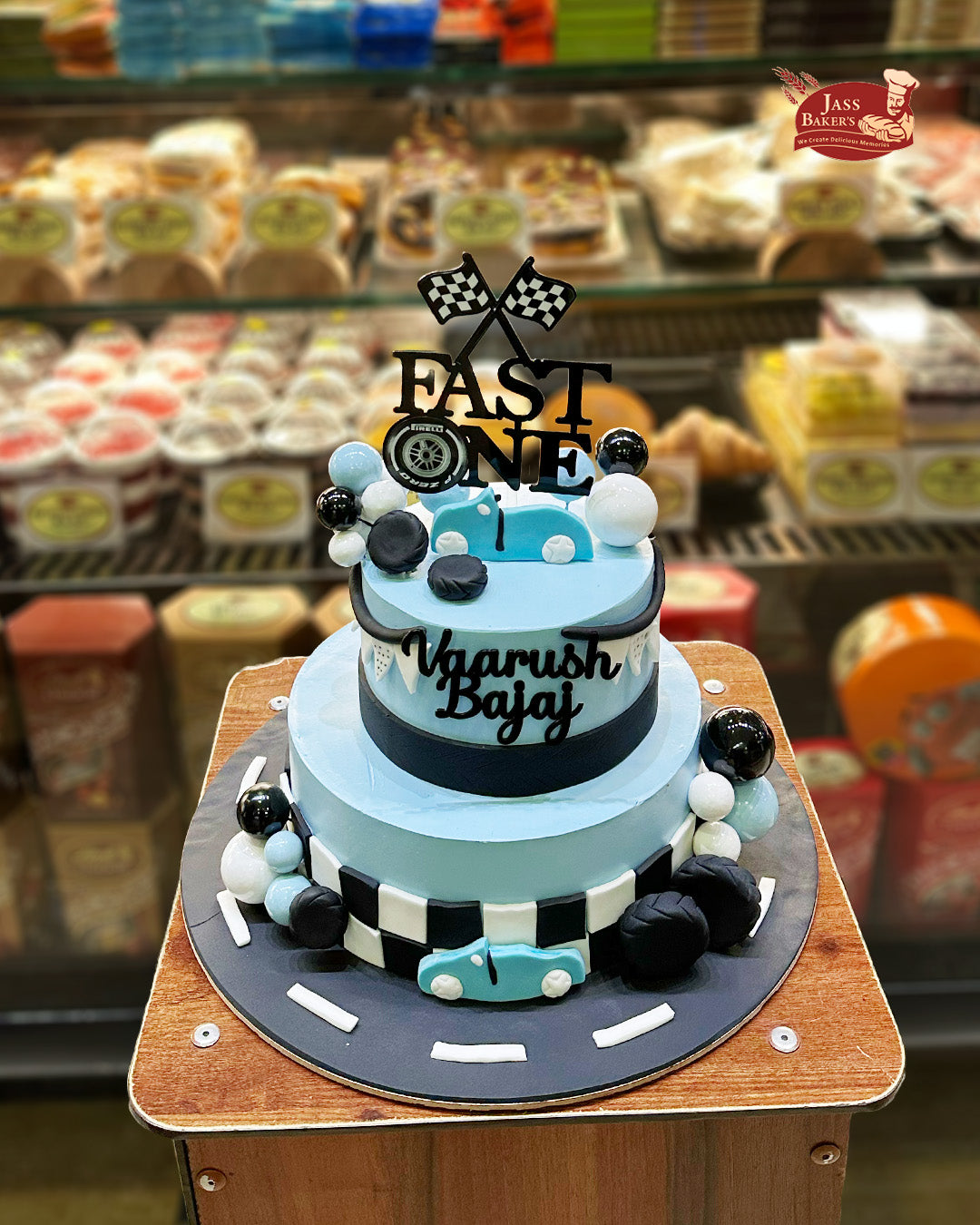 Fast One Racing Theme Cake