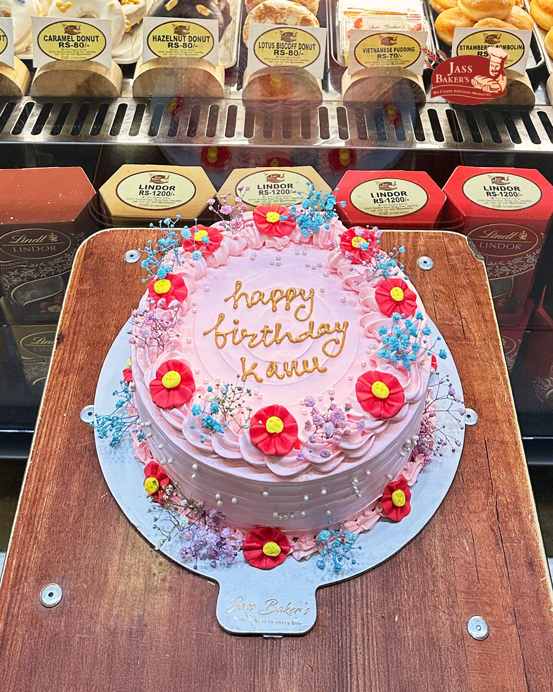 Pink Blossom Birthday Cake