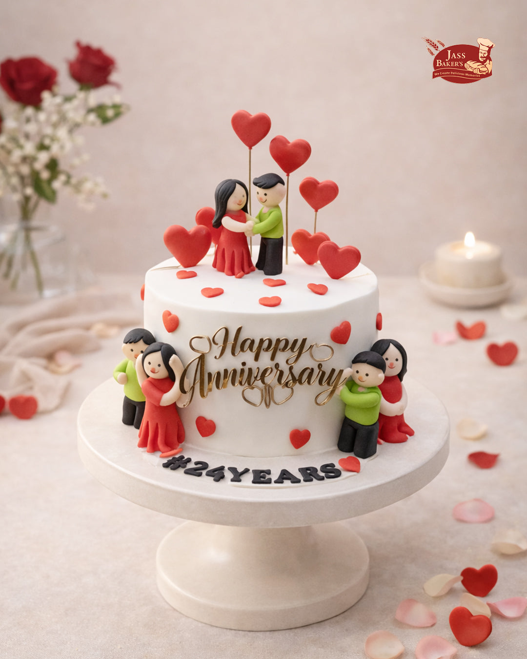 Forever Love Anniversary Cake