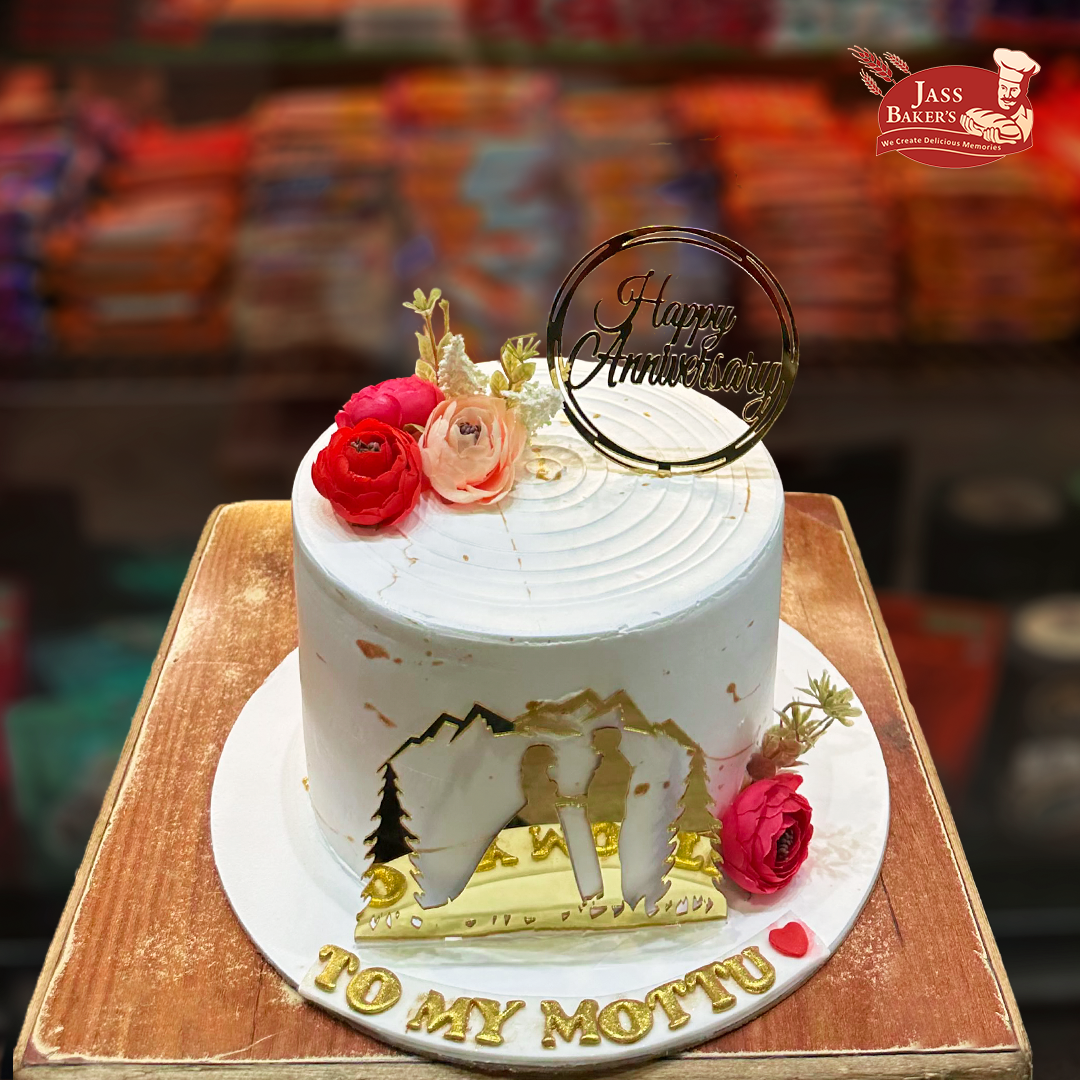 Floral Anniversary Cake