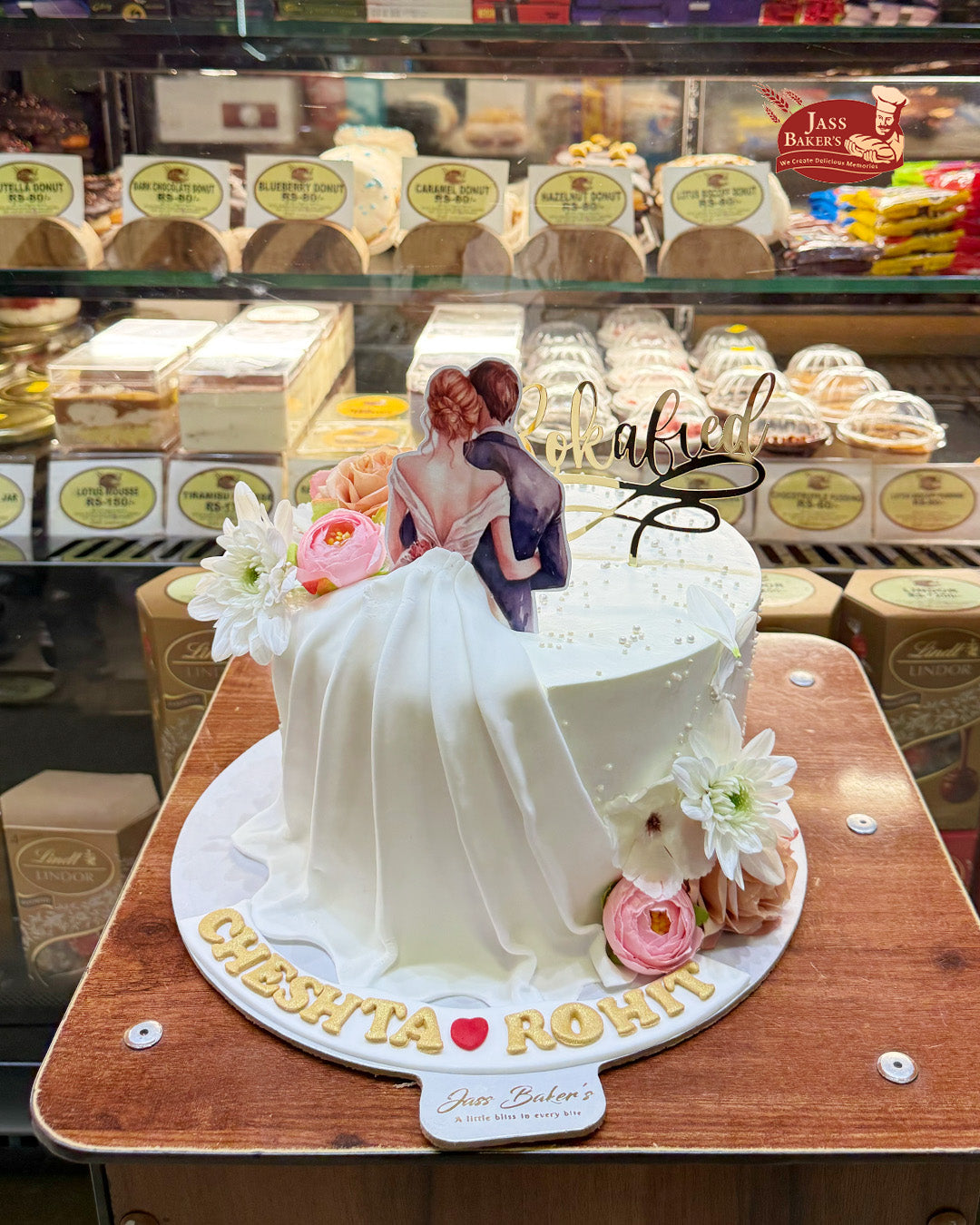 Forever Yours Engagement Cake