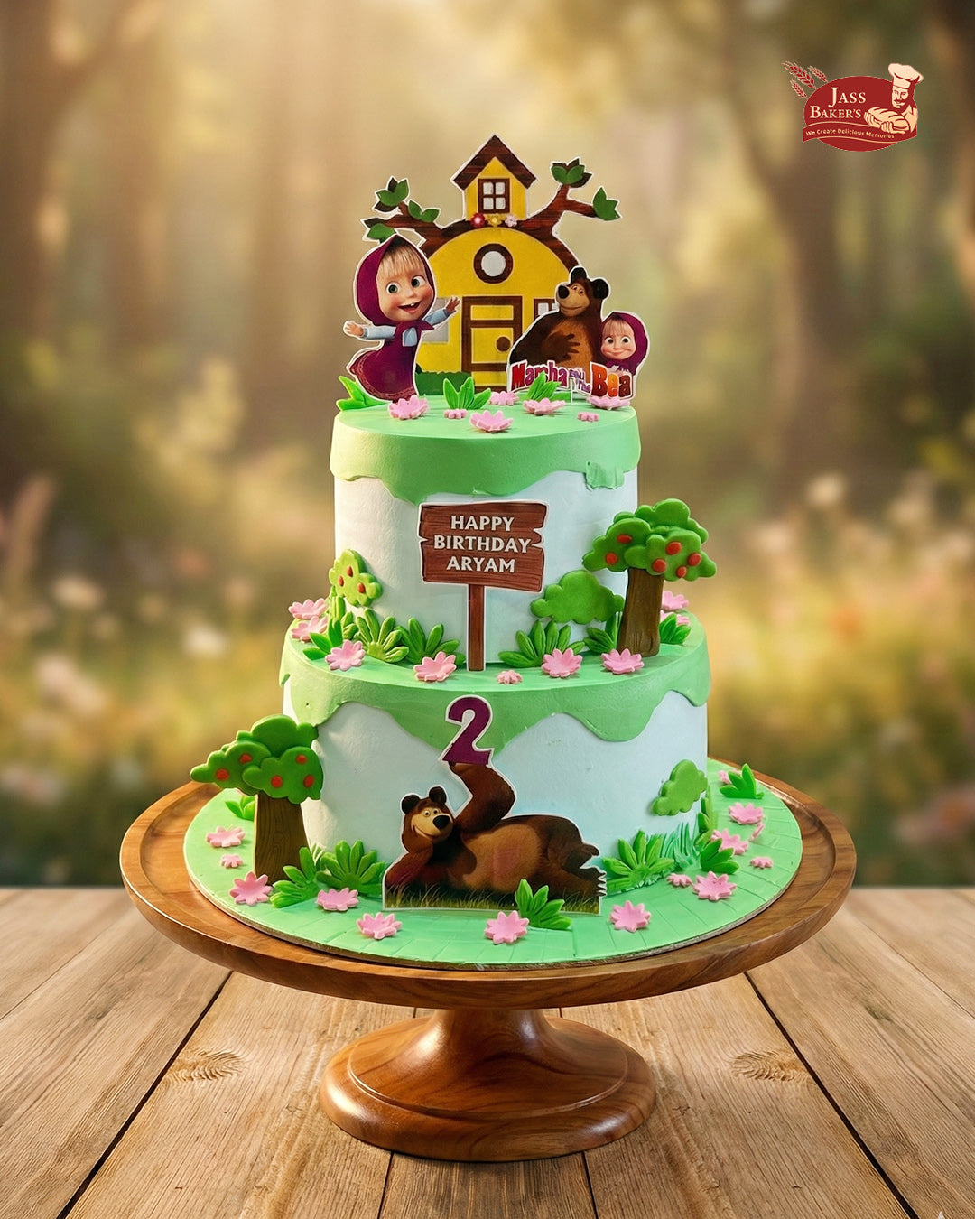 Masha & The Bear Theme Cake